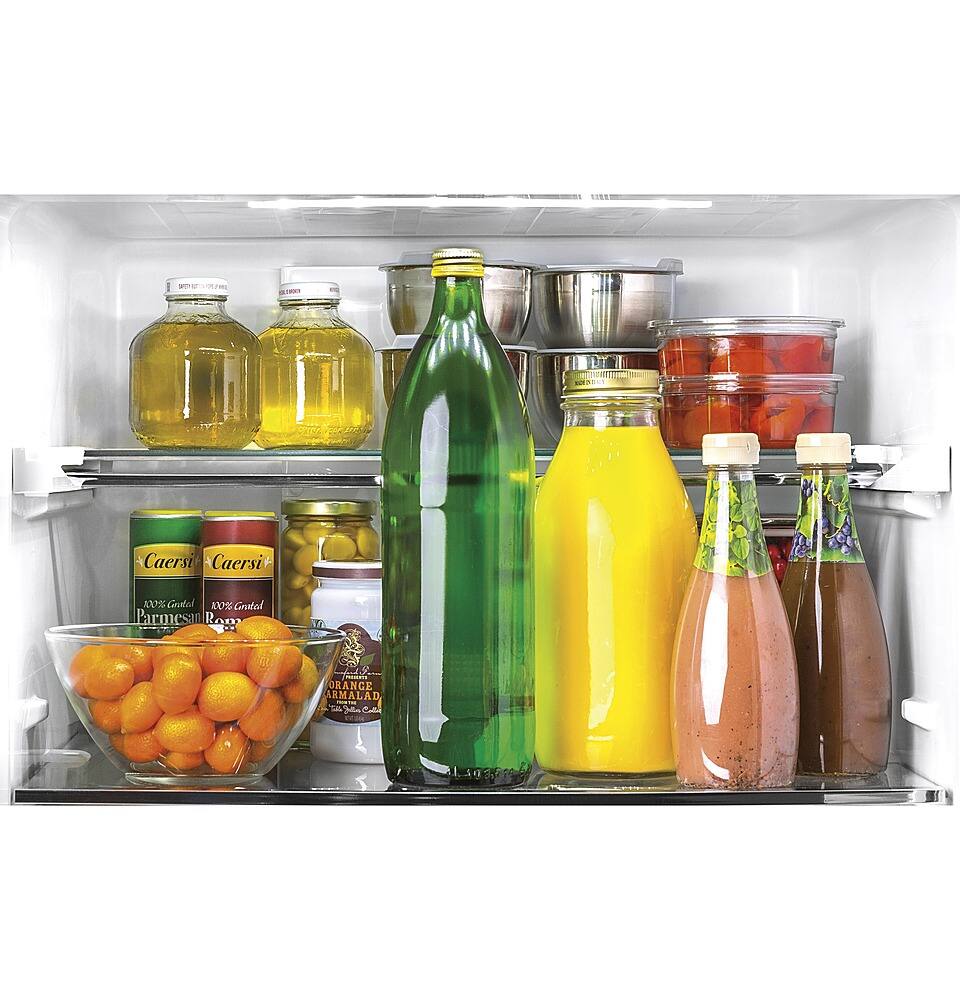 Alt View 15. GE - 11.9 Cu. Ft. Bottom-Freezer Refrigerator - Stainless Steel.