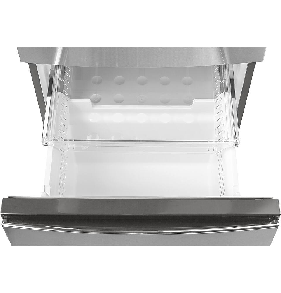Alt View 21. GE - 11.9 Cu. Ft. Bottom-Freezer Refrigerator - Stainless Steel.