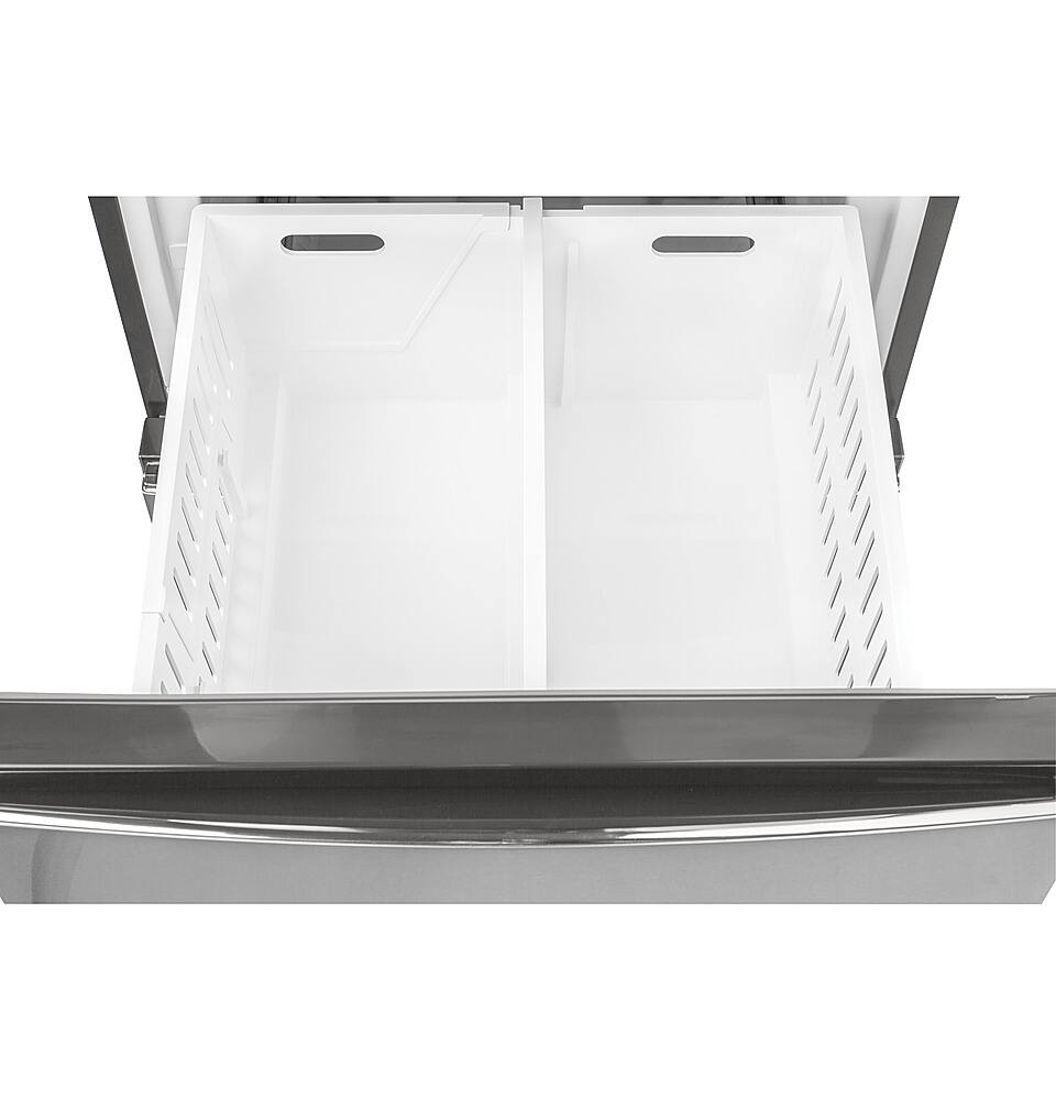 Alt View 22. GE - 11.9 Cu. Ft. Bottom-Freezer Refrigerator - Stainless Steel.