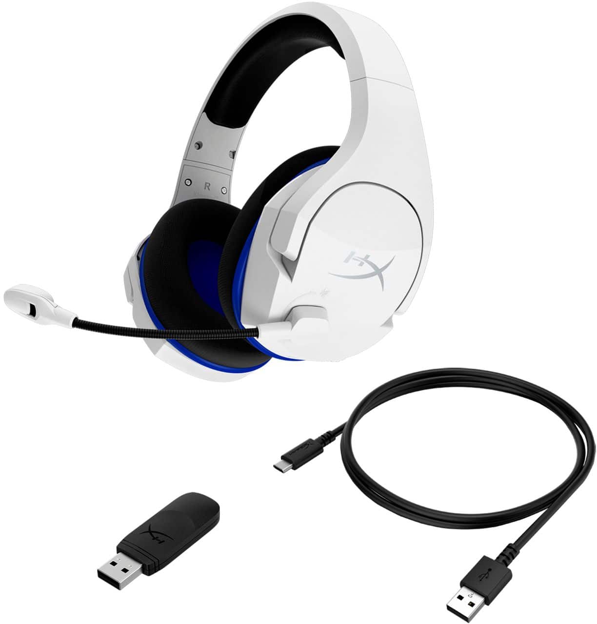 Alt View 15. HyperX - Cloud Stinger Core Wireless Gaming Headset for PC, PS5, and PS4 - White.