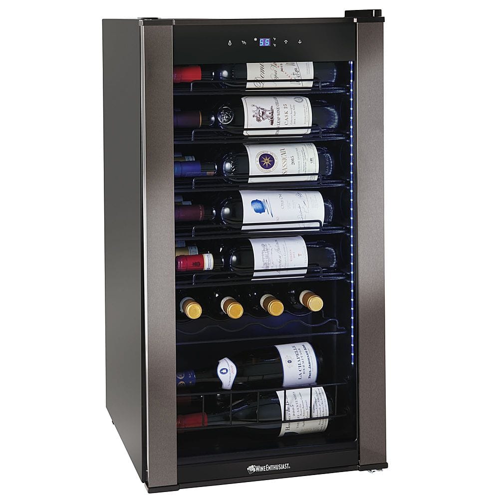 Front. Wine Enthusiast - VinoView 28-Bottle Compressor Wine Cooler.