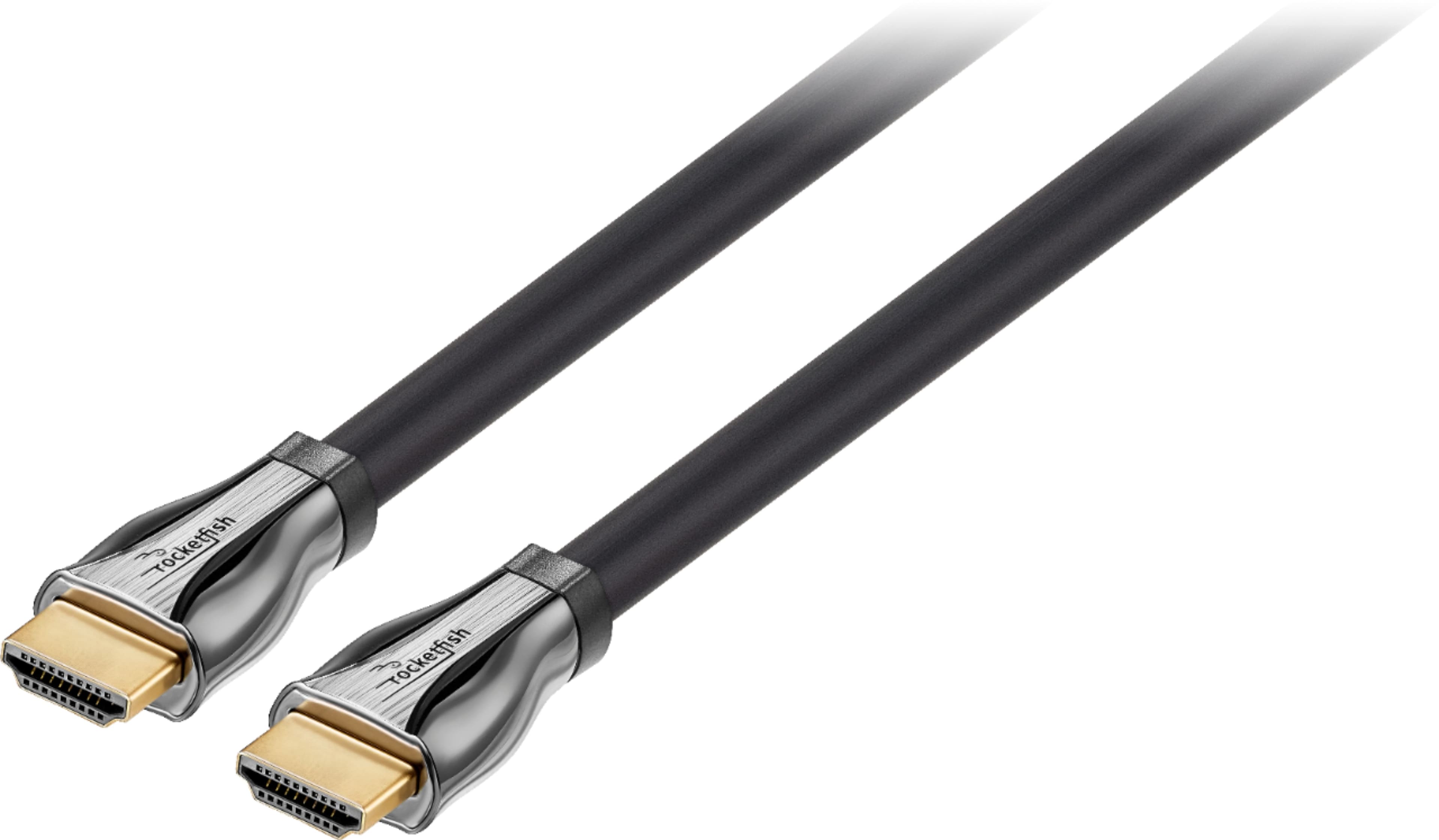 Rocketfish™ - 12' 8K Ultra High Speed HDMI 2.1 Certified Cable - Black - Front_Zoom