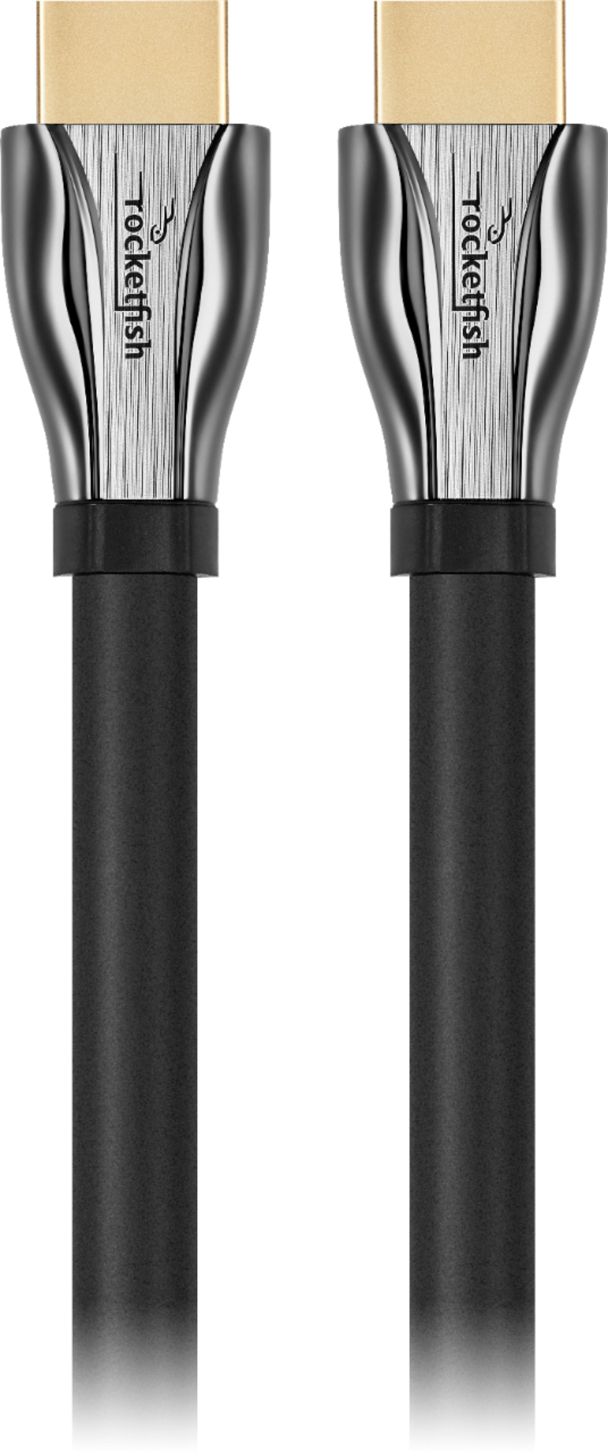 Left. Rocketfish™ - 12' 8K Ultra High Speed HDMI® 2.1 Certified Cable - Black.