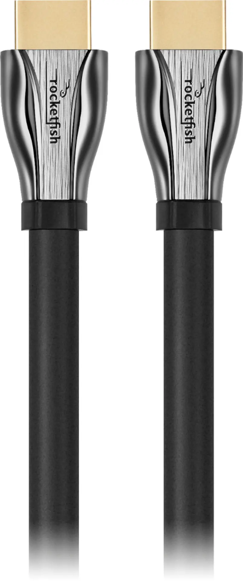 Left. Rocketfish™ - 12' 8K Ultra High Speed HDMI® 2.1 Certified Cable - Black.