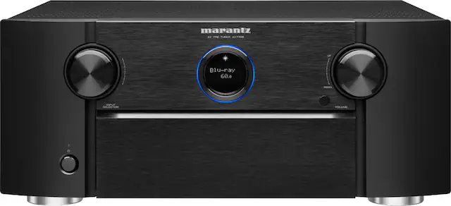 Front. Marantz - AV7706 Surround Pre-Amplifier - 11.2 Channel, Advanced 8K Upscaling, IMAX Enhanced, Auro-3D, Amazon Alexa Compatible - Black.