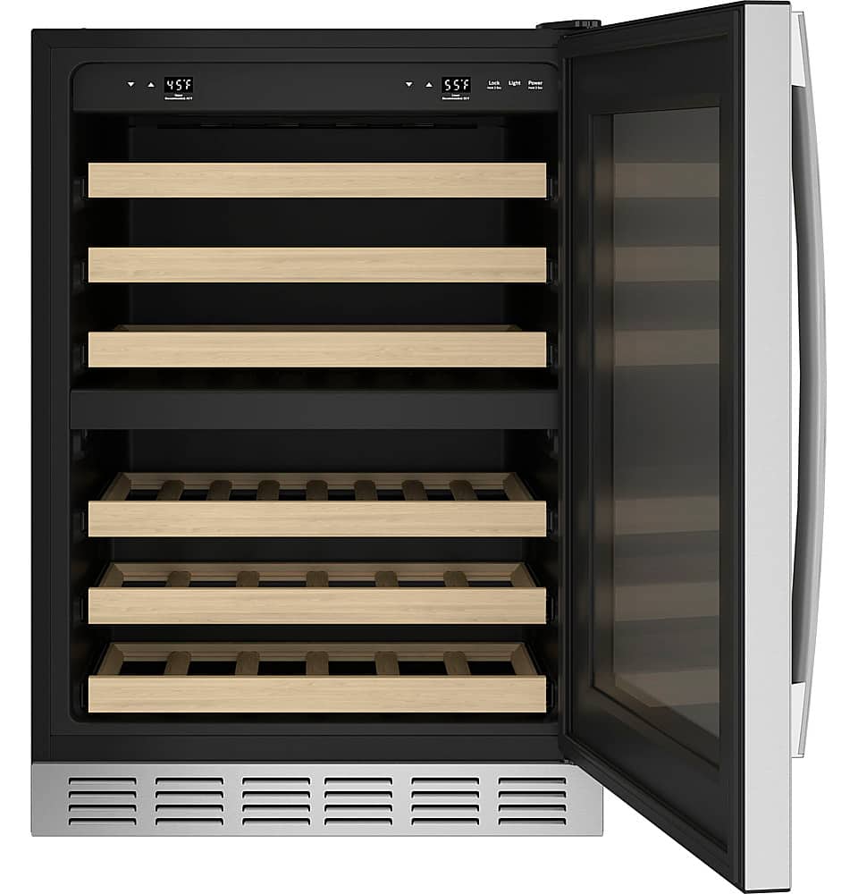 Alt View 11. GE Profile - 44-Bottle Dual Zone Wine Center - Stainless Steel.
