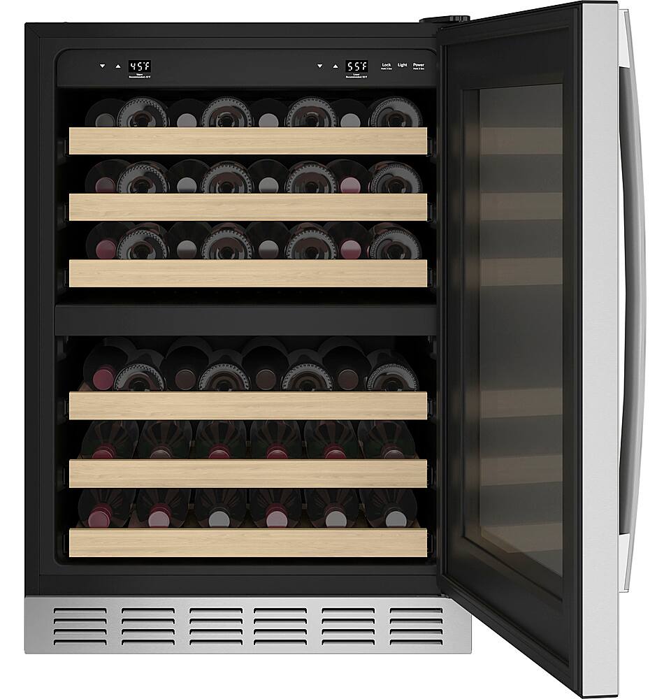 Alt View 13. GE Profile - 44-Bottle Dual Zone Wine Center - Stainless Steel.