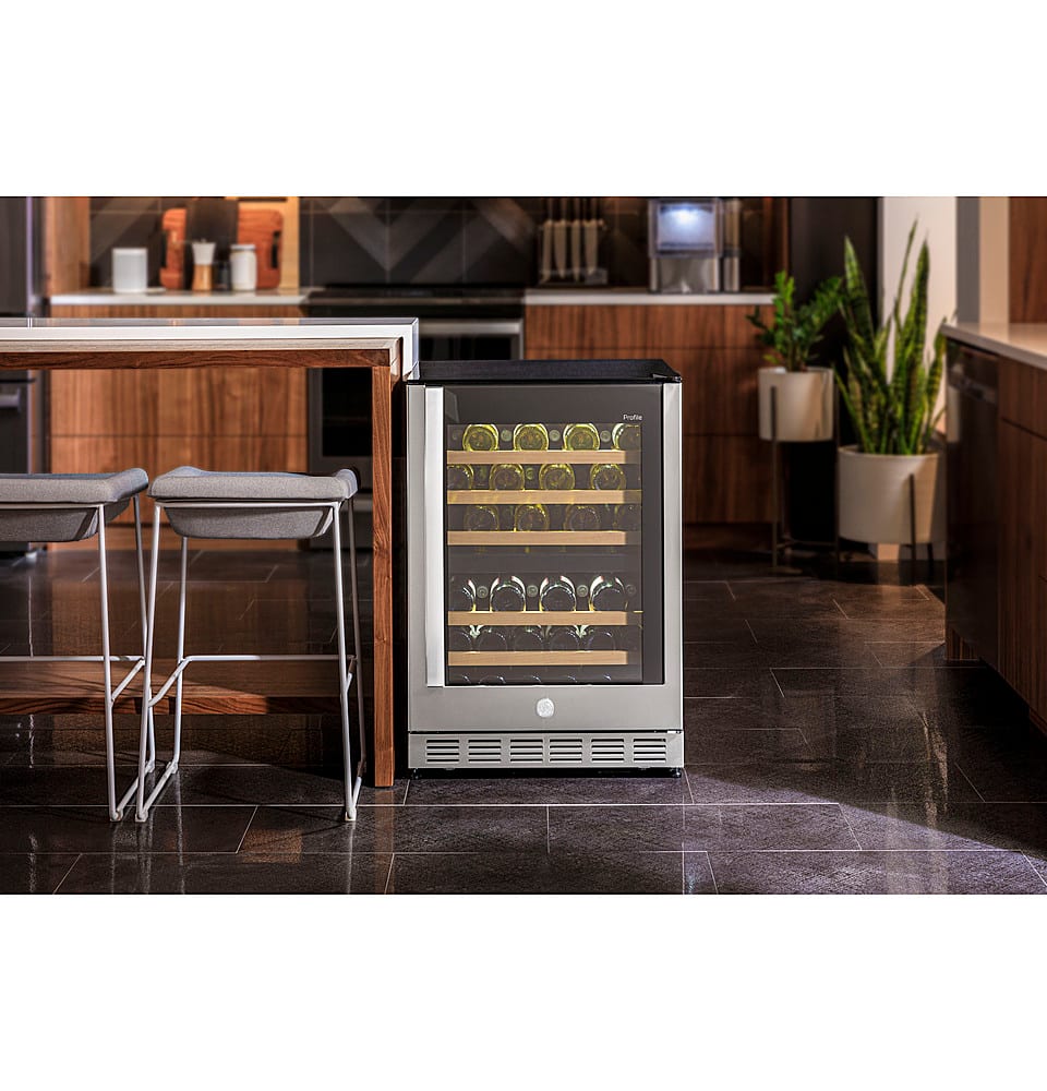 Alt View 18. GE Profile - 44-Bottle Dual Zone Wine Center - Stainless Steel.