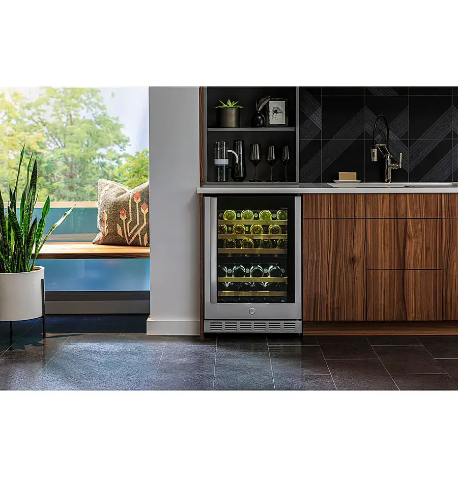 Alt View 19. GE Profile - 44-Bottle Dual Zone Wine Center - Stainless Steel.