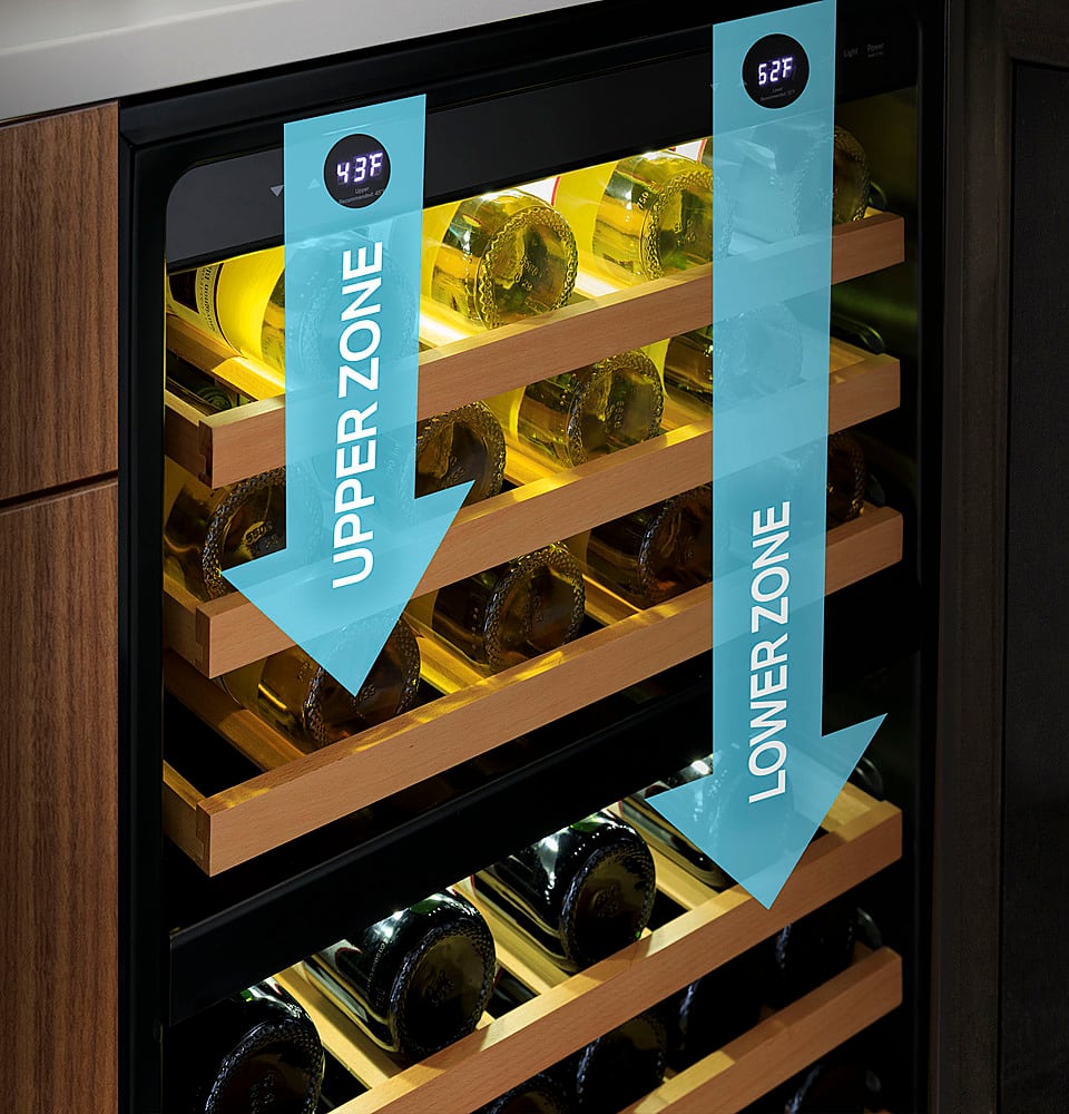 Alt View 21. GE Profile - 44-Bottle Dual Zone Wine Center - Stainless Steel.