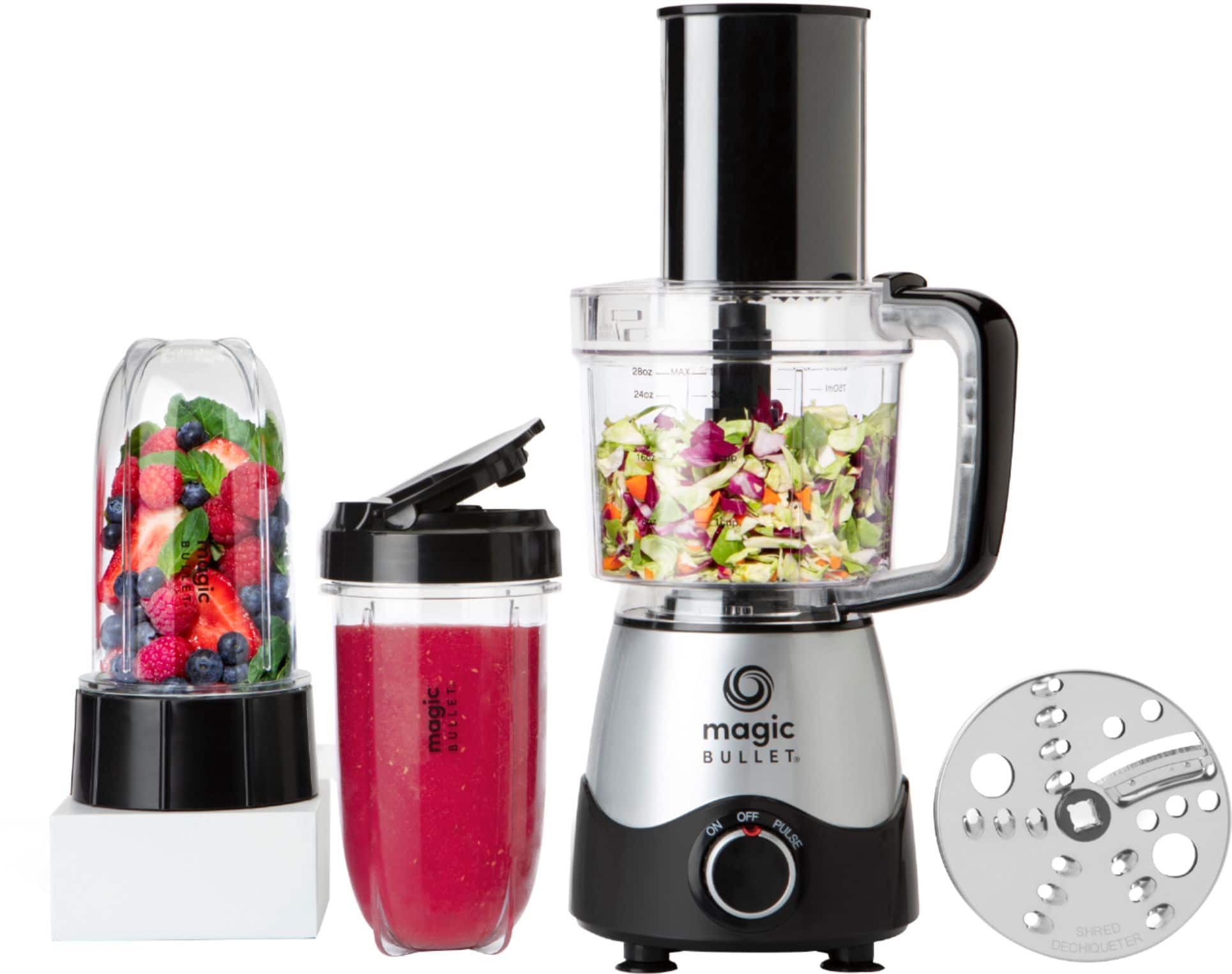 Alt View 11. Magic Bullet - Kitchen Express Personal Blender and Mini Food Processor MB50200 - Silver.