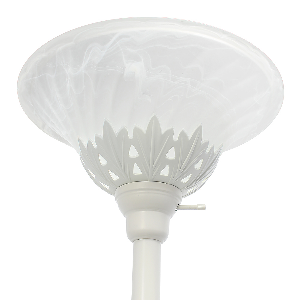Elegant Designs - 3 Light Floor Lamp with Scalloped Glass Shades