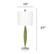Left. Lalia Home - Stylus Table Lamp with White Fabric Shade - Green.