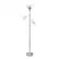 Angle. Elegant Designs - 3 Light Floor Lamp with Scalloped Glass Shades - Brushed Nickel.