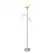 Front. Elegant Designs - 3 Light Floor Lamp with Scalloped Glass Shades - Brushed Nickel.