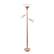 Angle. Elegant Designs - 3 Light Floor Lamp with Scalloped Glass Shades - Rose Gold.