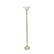 Angle. Elegant Designs - 1 Light Torchiere Floor Lamp with Marbleized White Glass Shade - Gold.