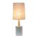 Front. Lalia Home - Antique Brass Concrete Table Lamp with Linen Shade - Gray/Brass.