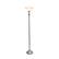 Front. Elegant Designs - 1 Light Torchiere Floor Lamp with Marbleized White Glass Shade - Brushed Nickel.