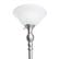 Alt View 13. Elegant Designs - 1 Light Torchiere Floor Lamp with Marbleized White Glass Shade - Brushed Nickel.