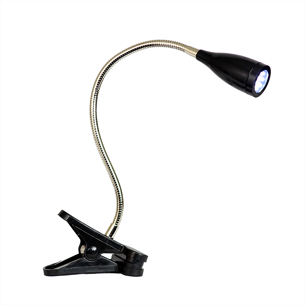 Left View: Limelights - Flexible Gooseneck LED Clip Light Desk Lamp