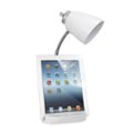 Alt View Zoom 11. Limelights - Gooseneck Organizer Desk Lamp with iPad Tablet Stand Book Holder and USB port - White.