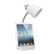 Alt View Zoom 11. Limelights - Gooseneck Organizer Desk Lamp with iPad Tablet Stand Book Holder and USB port - White.