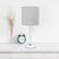 Alt View 11. Limelights - Stick Lamp with Charging Outlet and Fabric Shade - Gray.