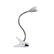 Front. Limelights - Flexible Gooseneck LED Clip Light Desk Lamp - White/Silver.