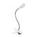 Left. Limelights - Flexible Gooseneck LED Clip Light Desk Lamp - White/Silver.