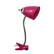 Angle. Limelights - Flossy Flexible Gooseneck Clip Light Desk Lamp - Pink/Silver.