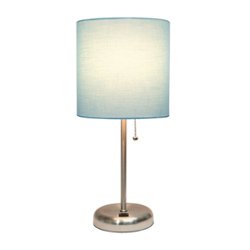 Limelights - Stick Lamp with USB charging port and Fabric Shade - Front_Zoom