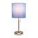 Front. Limelights - Stick Lamp with USB charging port and Fabric Shade - Blue.