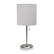 Angle. Limelights - Stick Lamp with USB charging port and Fabric Shade - Gray.