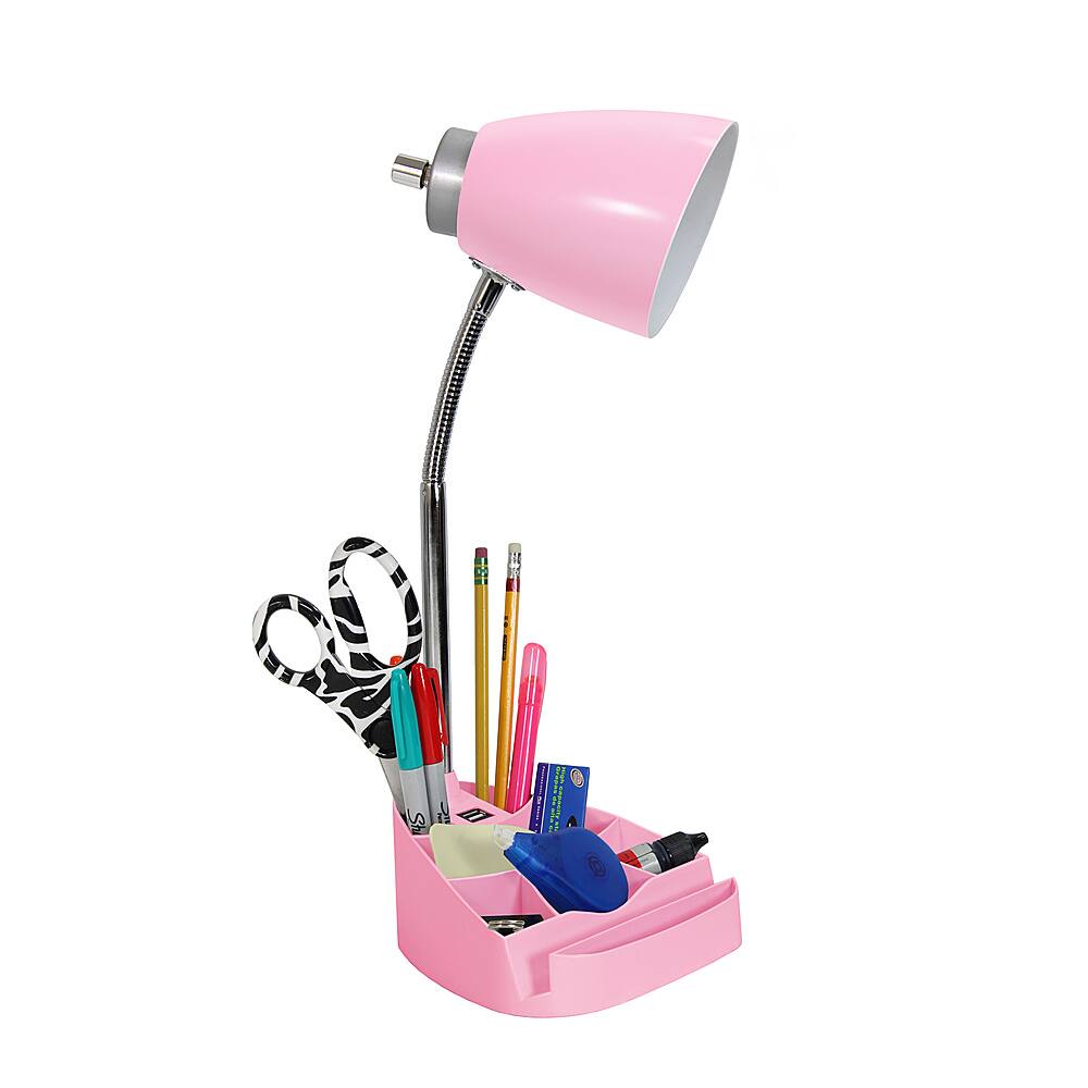Alt View 11. Limelights - Gooseneck Organizer Desk Lamp with iPad Tablet Stand Book Holder and USB port - Pink.