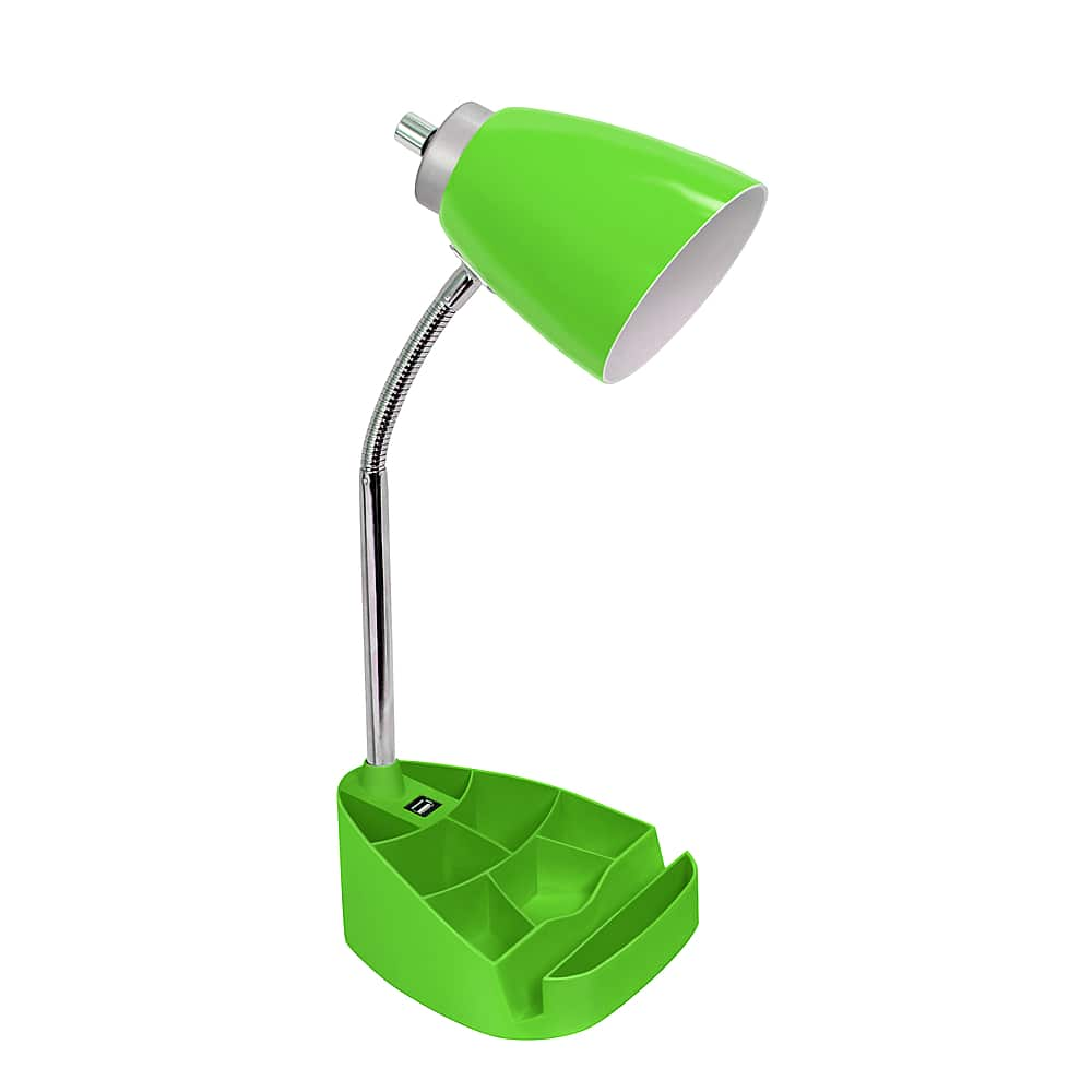 Angle View: Limelights - Gooseneck Organizer Desk Lamp with iPad Tablet Stand Book Holder and USB port - Green