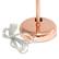 Alt View 14. Limelights - Stick Lamp with Charging Outlet and Fabric Shade - White/Rose Gold.