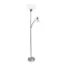 Angle. Simple Designs - Floor Lamp with Reading Light - Brushed Nickel.
