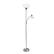 Angle. Simple Designs - Floor Lamp with Reading Light - Brushed Nickel.