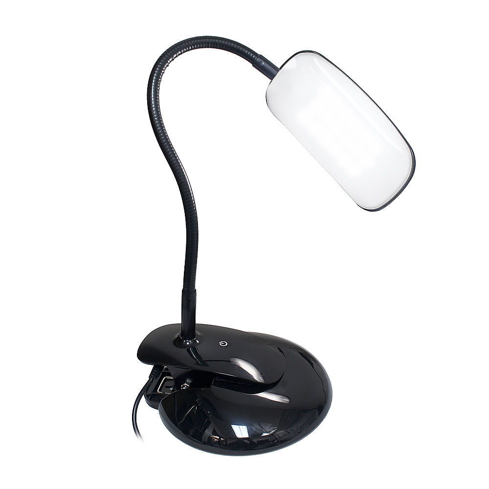 Left View: Simple Designs - Flexi LED Rounded Clip Light - Black