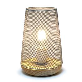 Simple Designs - Wired Mesh Uplight Table Lamp - White