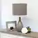 Alt View 11. Simple Designs - Oval Bowling Pin Base Ceramic Table Lamp - Gray.