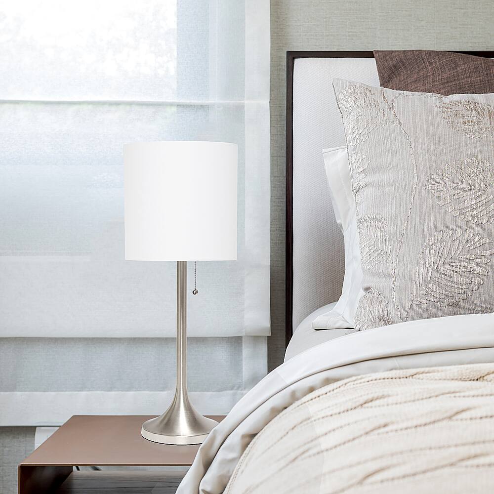 Best Buy: Simple Designs Tapered Table Lamp with Fabric Drum Shade ...