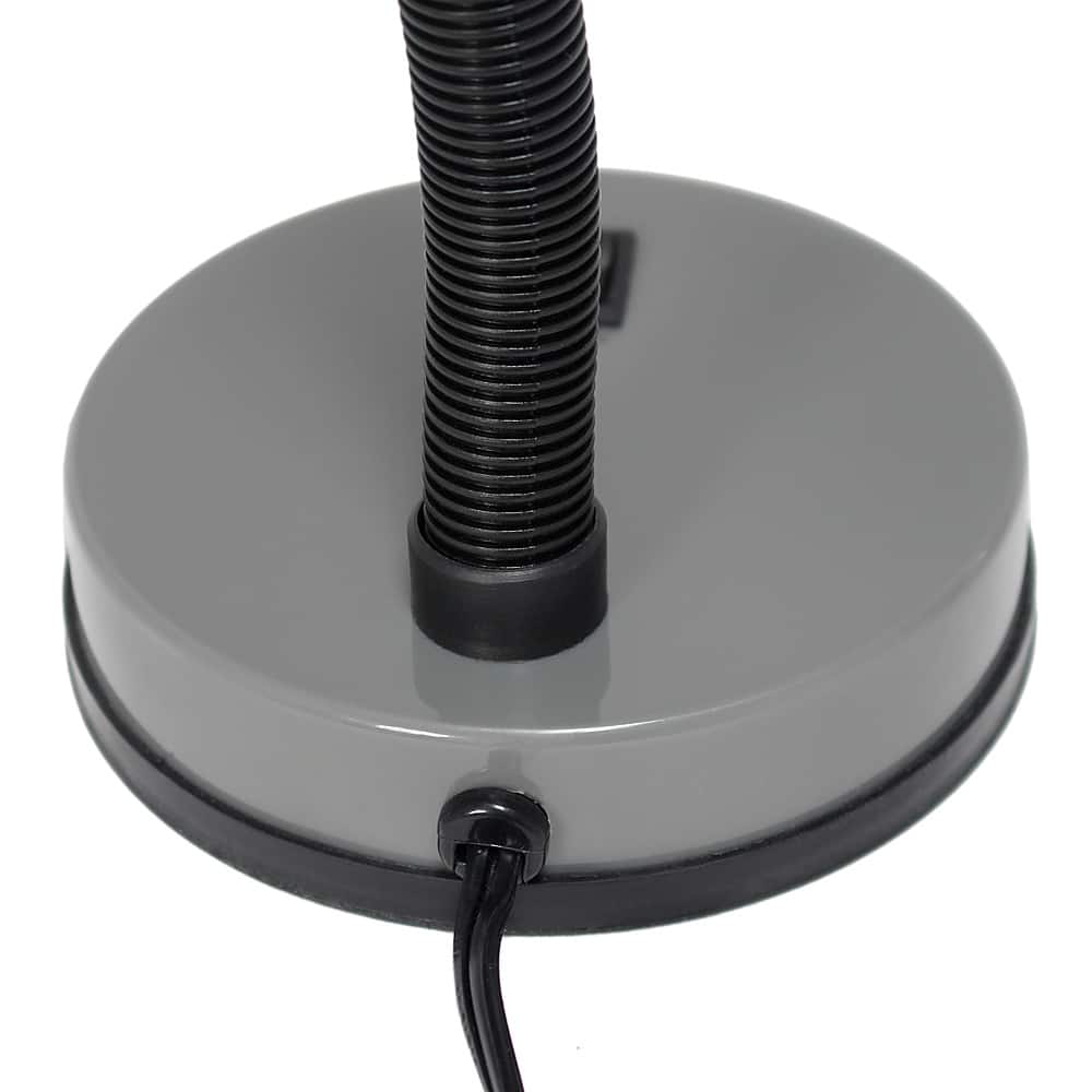 Alt View Zoom 16. Simple Designs - Basic Metal Desk Lamp with Flexible Hose Neck - Gray.