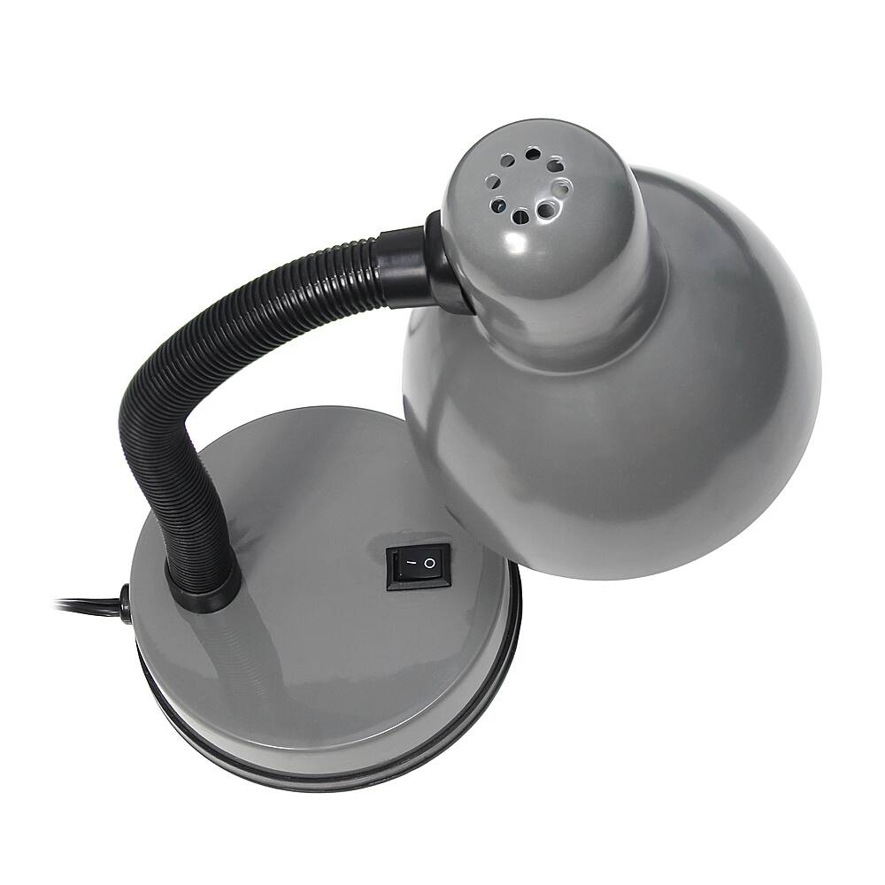 Alt View Zoom 17. Simple Designs - Basic Metal Desk Lamp with Flexible Hose Neck - Gray.