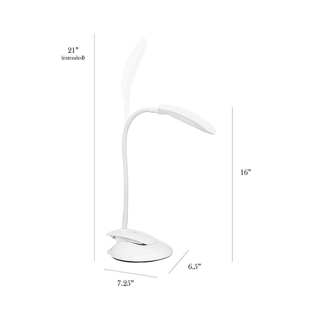 Best Buy Simple Designs Flexi LED Rounded Clip Light White LD2021WHT