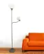 Alt View 11. Simple Designs - Floor Lamp with Reading Light - Silver.
