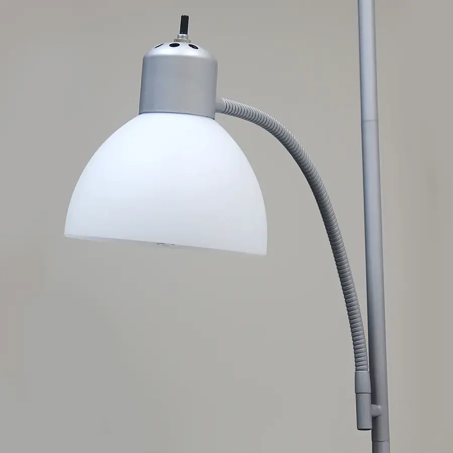 Alt View 14. Simple Designs - Floor Lamp with Reading Light - Silver.