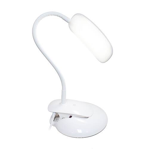 Simple Designs Flexi LED Rounded Clip Light, Gray