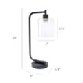 Alt View Zoom 11. Simple Designs - Bronson Antique Style Industrial Iron Lantern Desk Lamp with Glass Shade - Black.